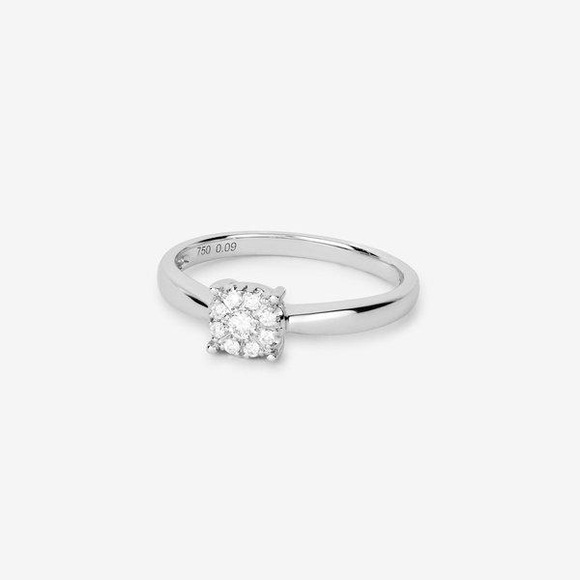 Sergio Ferris Ring Weissgold Brill 54