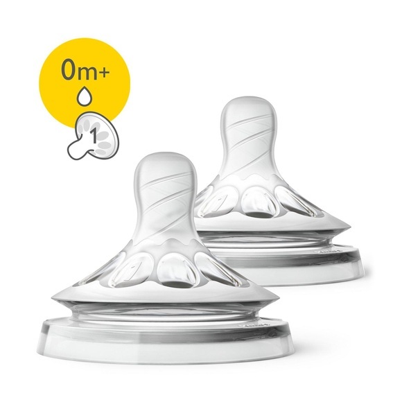 PHILIPS AVENT Naturnah-Sauger 2.0 0 M+ Nahrungsfluss für Neugeborene (2 Stk.)