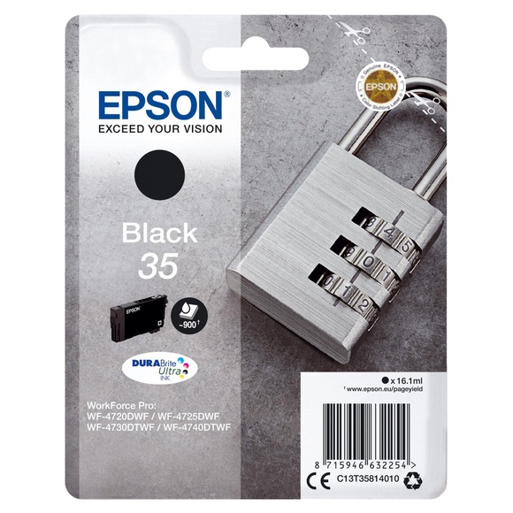 Original Tintenpatrone schwarz Epson No. 35, T358140