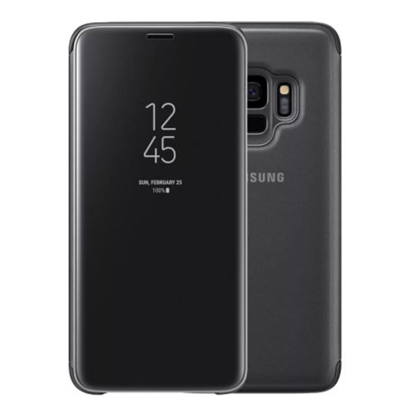 Samsung Galaxy S9 Clear View Standing Cover Flip-Hülle Schwarz (EF-ZG960CBEGWW)