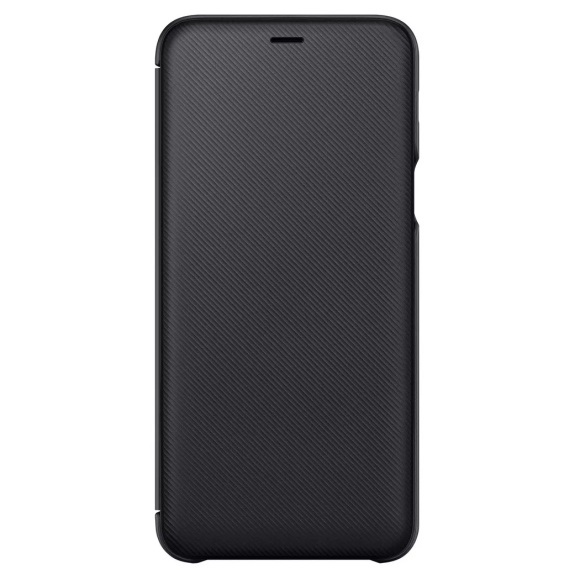 Samsung Galaxy A6 Plus (2018) Flip Wallet Cover Tasche Schwarz (EF-WA605CBEGWW)