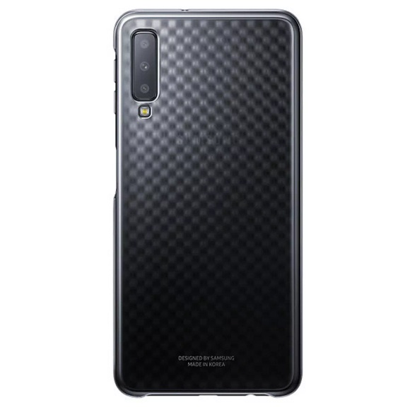 Samsung Galaxy A7 (2018) Gradation Cover Hardcase Hülle Schwarz / Transparent (EF-AA750CBEGWW)