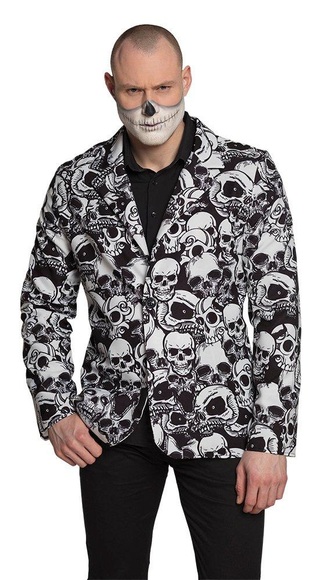 Boland Halloween Jacke Totenkopf M/L
