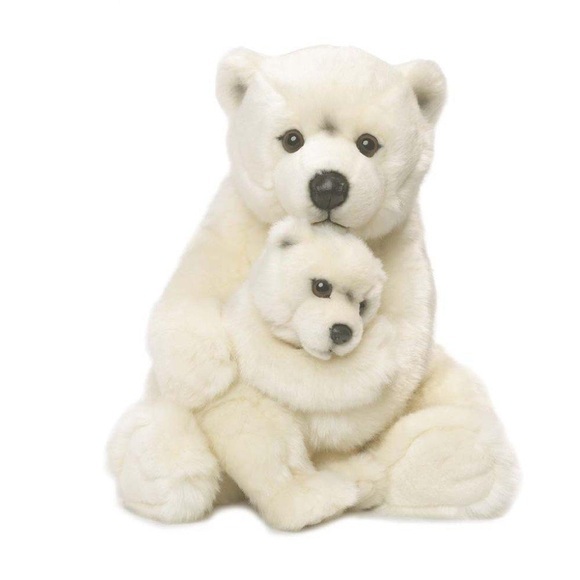 WWF Plüsch Eisbär mit Baby 28cm 15187007