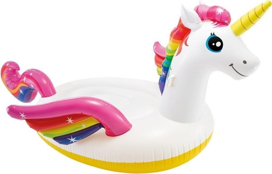 INTEX® Schwimminsel MEGA UNICORN ISLAND aufblasbar in weiß