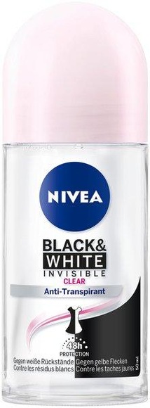 NIVEA Invisible Black & White Anti-transpirant Roll-on Damen 50 ml