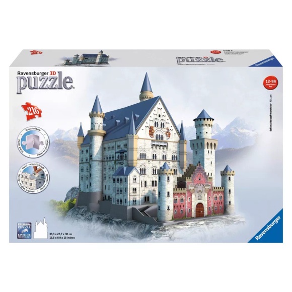 RAVENSBURGER Puzzle 3D 216 Teile Schloss Neuschwanstein