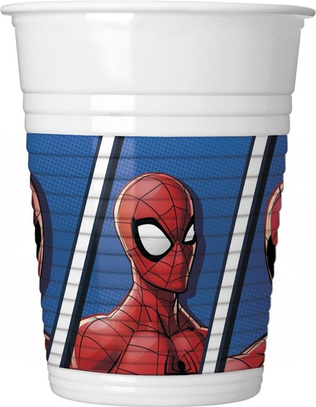 Procos 8 Plastikbecher Spider Man Team Up 200 ml