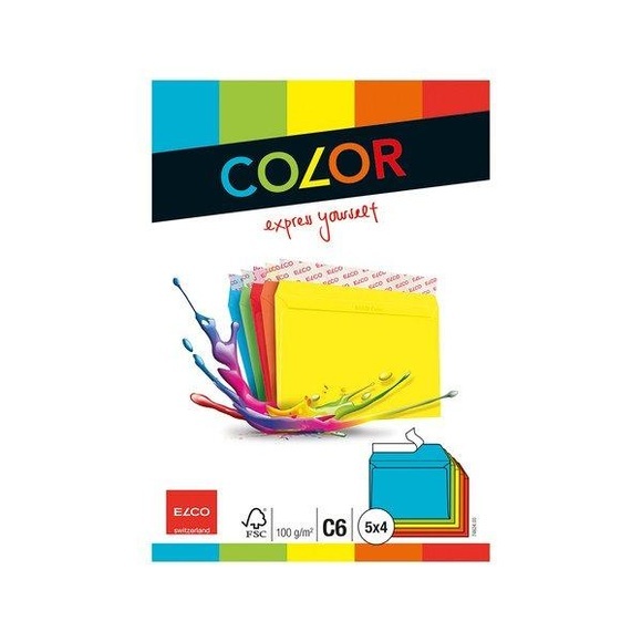 ELCO Couvert Color C5 74618.00 100g, 5-farbig 5x4 Stück