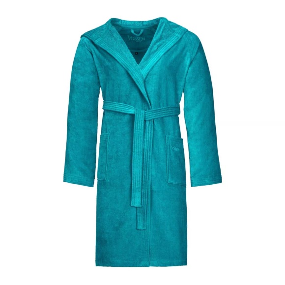Vossen Bademantel texas gr l , Usm Texas Lagoon L , Blau , Textil , Velours , Taschen, hochwertige Qualität, modische Optik , 003355033304