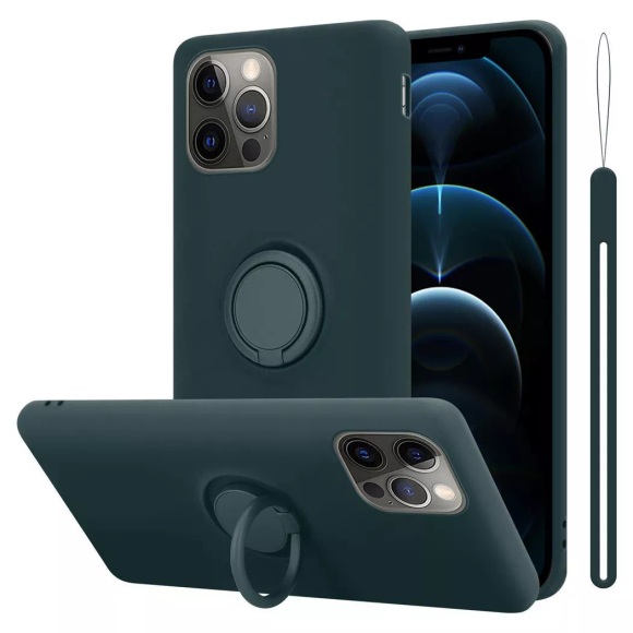 Hülle für Apple iPhone 12 PRO MAX TPU Silikon mit Ring Liquid