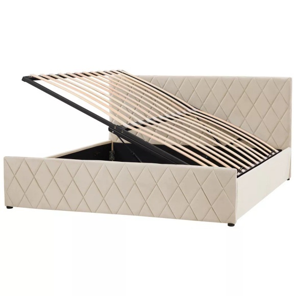Bett mit Lattenrost aus Samtstoff Modern ROCHEFORT Bett mit Lattenrost aus Samtstoff Modern ROCHEFORT
