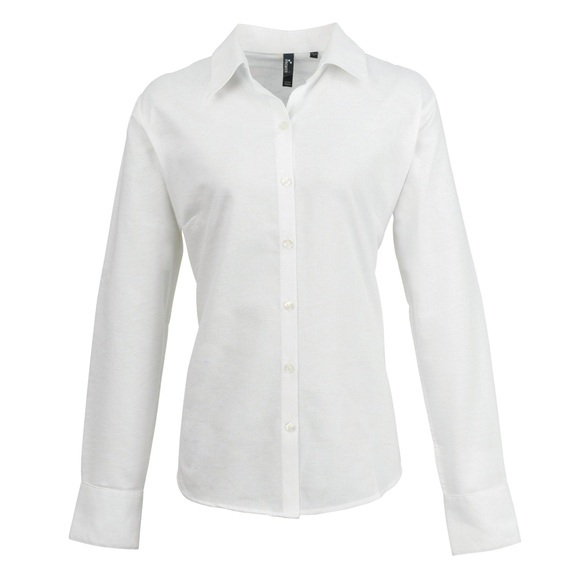 Oxfordbluse Bluse Arbeitshemd, Langärmlig Damen Weiss 46
