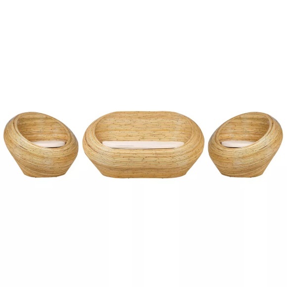 Beliani - Garten Lounge aus Rattan  MAIORI, One Size, Nude
