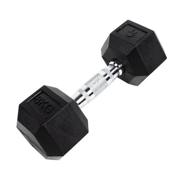 Sechseckige Hantel Aus Gummi | Mehrere Gewichtemehrere Gewichte Unisex 8KG