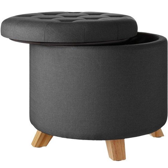 Sitzhocker Suna in Leinenoptik 150kg mit Stauraum Sitzhocker Suna in Leinenoptik 150kg mit Stauraum