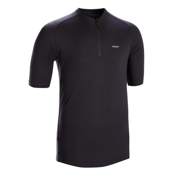 Radtrikot Kurzarm Herren Rennrad Essentiel Schwarz Herren Schwarz 44/L