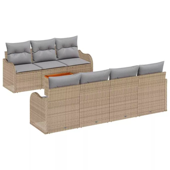 VidaXL - Garten-sofa poly-rattan, One Size, Beige