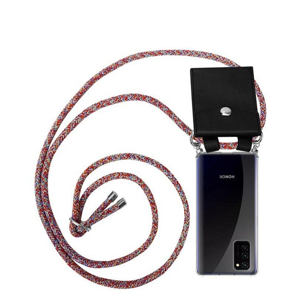 Handy Kette für Honor View 30 Silikon mit Silbernen Ringen