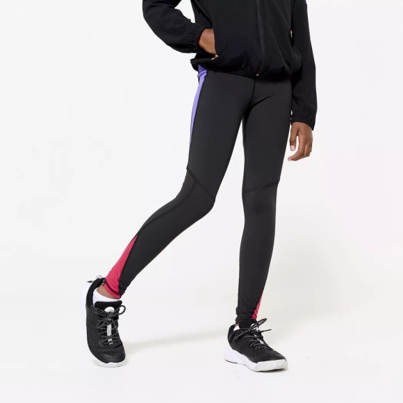 DECATHLON - Leggings CARDIO, 10-12A, Charcoal Black
