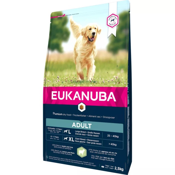 Eukanuba Adult Lamm+Reis Large 2.5kg Hunde Trockenfutter