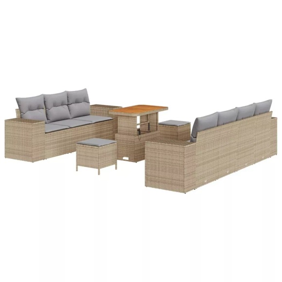 VidaXL - Garten-sofa massivholz akazie, One Size, Beige