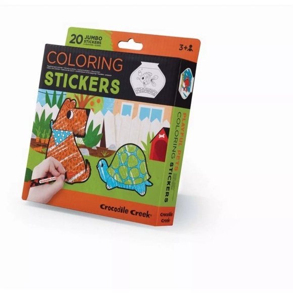 Coloring Stickers, Verspielte Haustiere Unisex Multicolor
