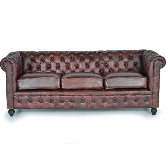 Sofa Mateo Leder braun 200