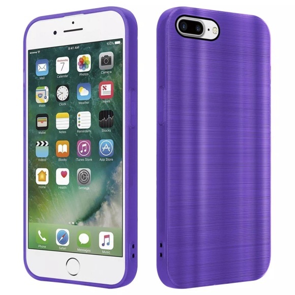 Hülle für Apple iPhone 7 PLUS 7S PLUS 8 PLUS im Brushed Design