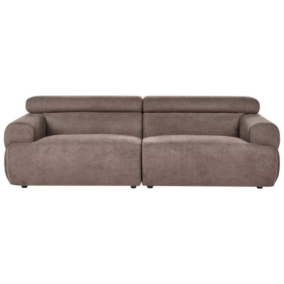 Beliani - 3 Sitzer Sofa aus Stoff Modern HOVDEN, One Size, Braun Bunt