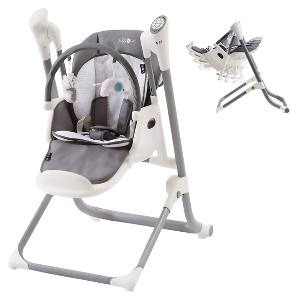 2in1 Hochstuhl Wippe Noa 6-36 Monate | Klappbar Schreisensor | Usb-port Unisex