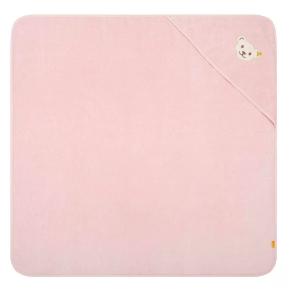 Steiff Kapuzenbadetuch rosé
