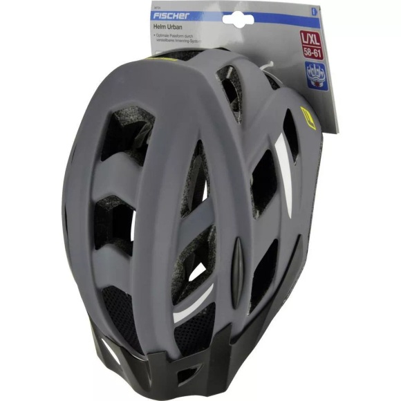 Fischer Fahrrad Urban Levin L/XL MTB-Helm Grau, Schwarz Konfektionsgröße=L