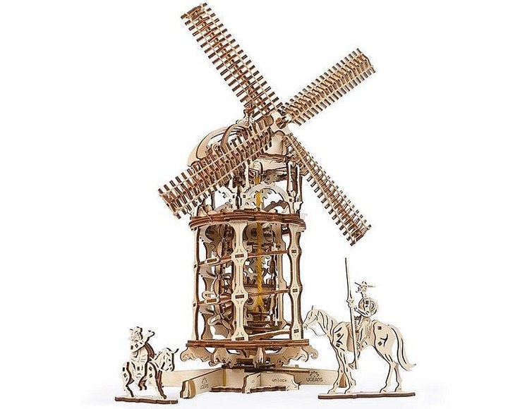 Ugears - Konstruktionsspiel 3D Moulin à Vent - 585 Teile - Beige