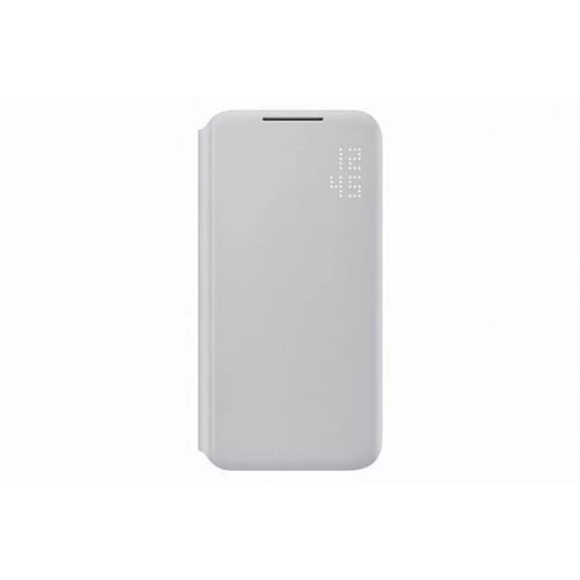 Samsung - Galaxy S22 5G Antibakterielle Smart LED View Cover Tasche (EF-NS901PJEGEW) - Grau