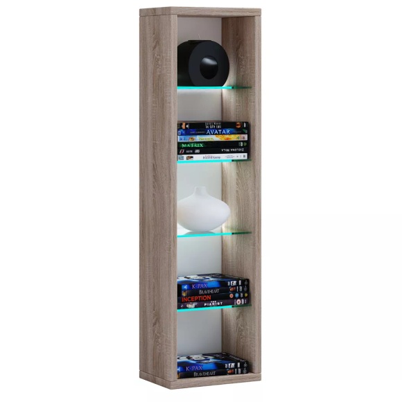 Holz CD DVD Standregal Bücherregal Aufbewahrung Deko Regal Glas Rasato L Holz CD DVD Standregal Bücherregal Aufbewahrung Deko Regal Glas Rasato L