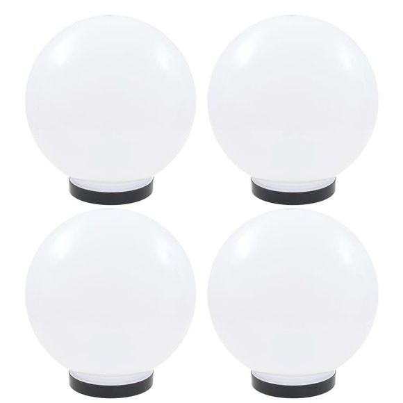 vidaXL LED-Gartenleuchten 4 Stk. Kugelförmig 25 cm PMMA