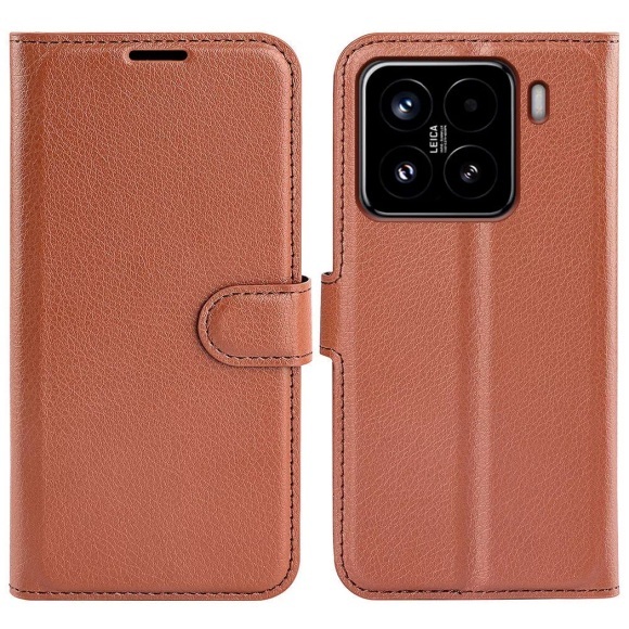 Cover-Discount - Xiaomi 15 Leder Etui Hülle, Braun