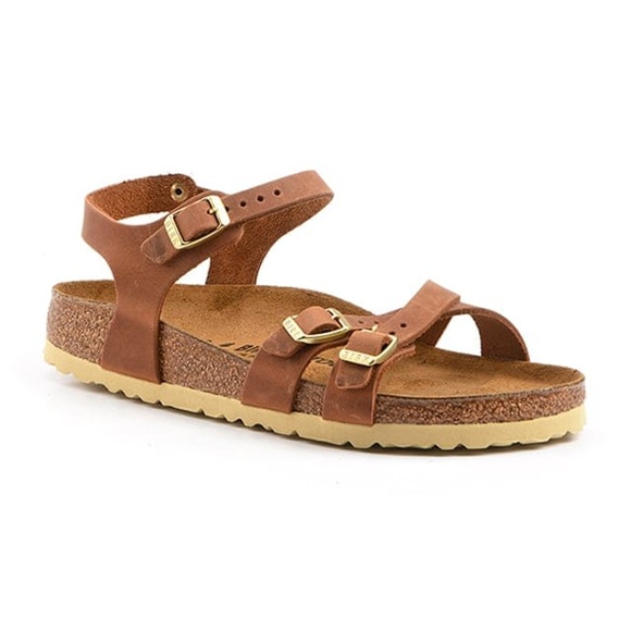 Birkenstock Riemchensandale »Kumba«, aus Leder, schmale Schuhweite
