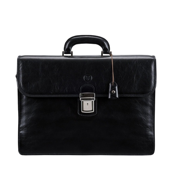 Maxwell Scott Paolo - Leder-Aktentasche in Schwarz M