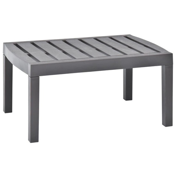 vidaXL Gartentisch Mokka 78×55×38 cm Kunststoff