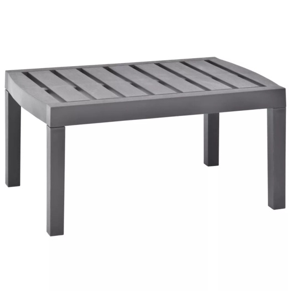 vidaXL Gartentisch Mokka 78×55×38 cm Kunststoff