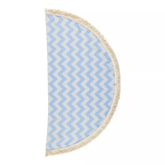 L'Anse - Badetuch Zig Zag, One Size, Himmelblau