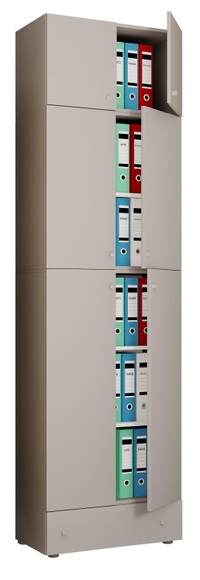 MID.YOU Aktenschrank 70/240/39 cm , Lona , Grau , Holzwerkstoff , 1 Schubladen , 70x240x39 cm , melaminharzbeschichtet,melaminharzbeschichtet,Nachbildung,Nachbildung , erweiterbar, In verschiedenen Grössen erhältlich, in verschiedenen Holzdekoren e