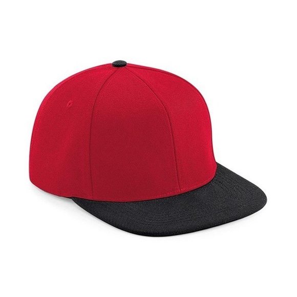 6 Panel Snapback Baseballkappe Herren Rot Bunt ONE SIZE