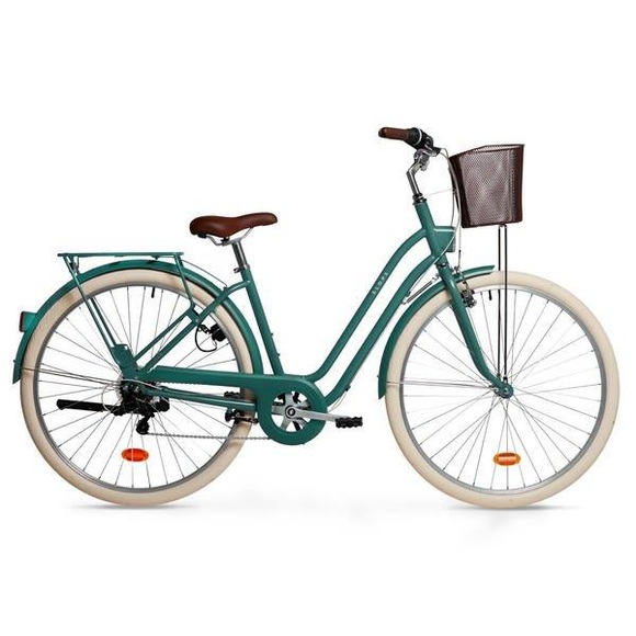 City Bike 28 Zoll Elops 520 Lf Damen Grün Unisex Grün ONE SIZE