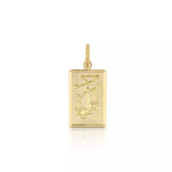 Anhänger Sternzeichen Waage Gelbgold 750, 20x9mm Damen Gelbgold ONE SIZE