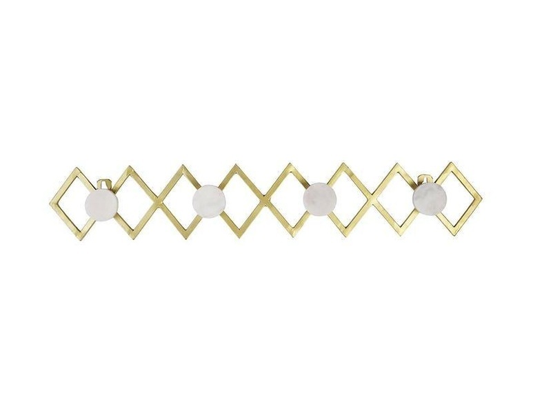 Wandgarderobe Perlita Metall Marmor Unisex Gold ONE SIZE