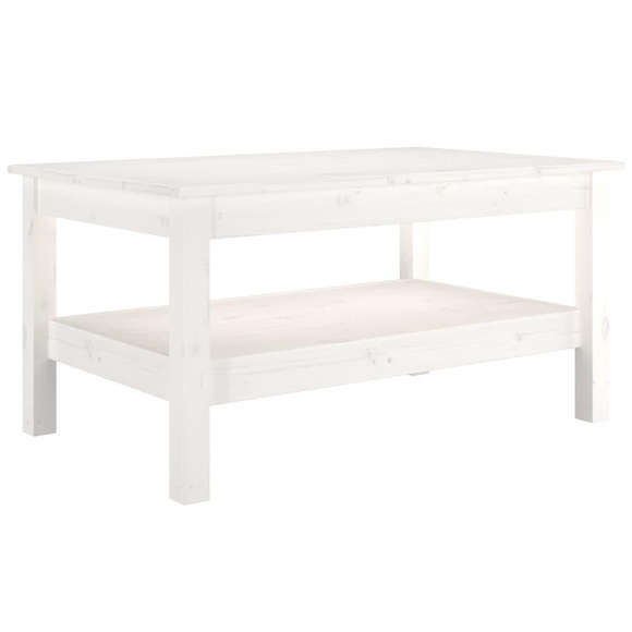 vidaXL Couchtisch Weiß 80x50x40 cm Massivholz Kiefer