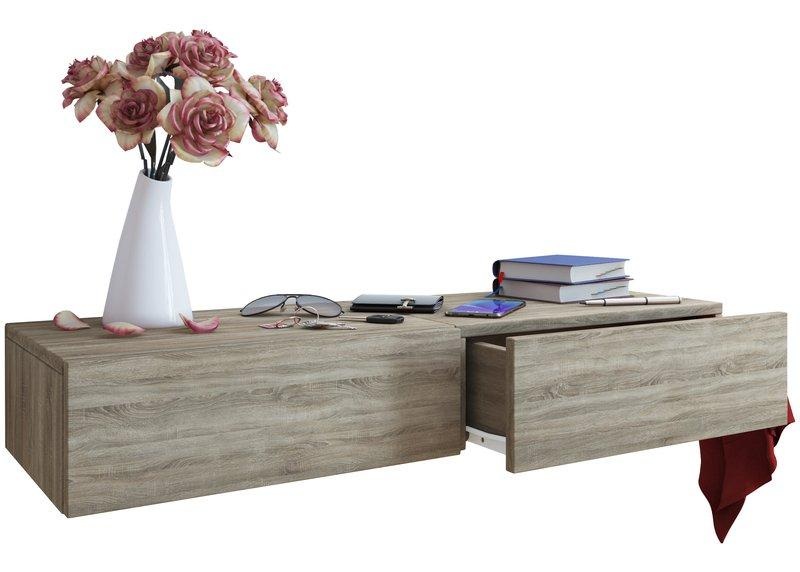 Holz Dielenmöbel Flurregal Dekoregal Wandboard Wandregal Wandschublade Blado-2 Holz Dielenmöbel Flurregal Dekoregal Wandboard Wandregal Wandschublade Blado-2